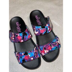 Alegria Women’s Strappy Slides Size 36 U.S. 5 M Multicolor Hook & Loop Outdoors